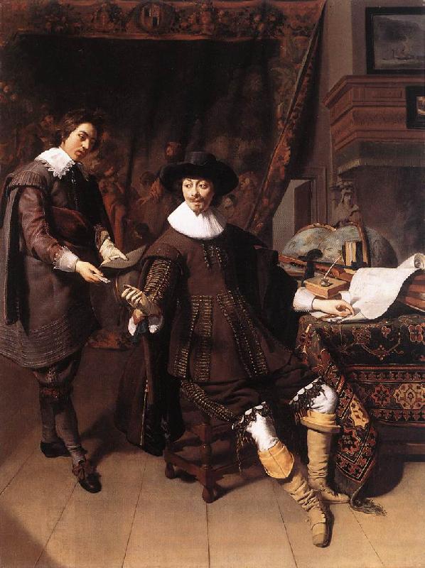 KEYSER, Thomas de Constantijn Huygens and his Clerk g oil painting picture